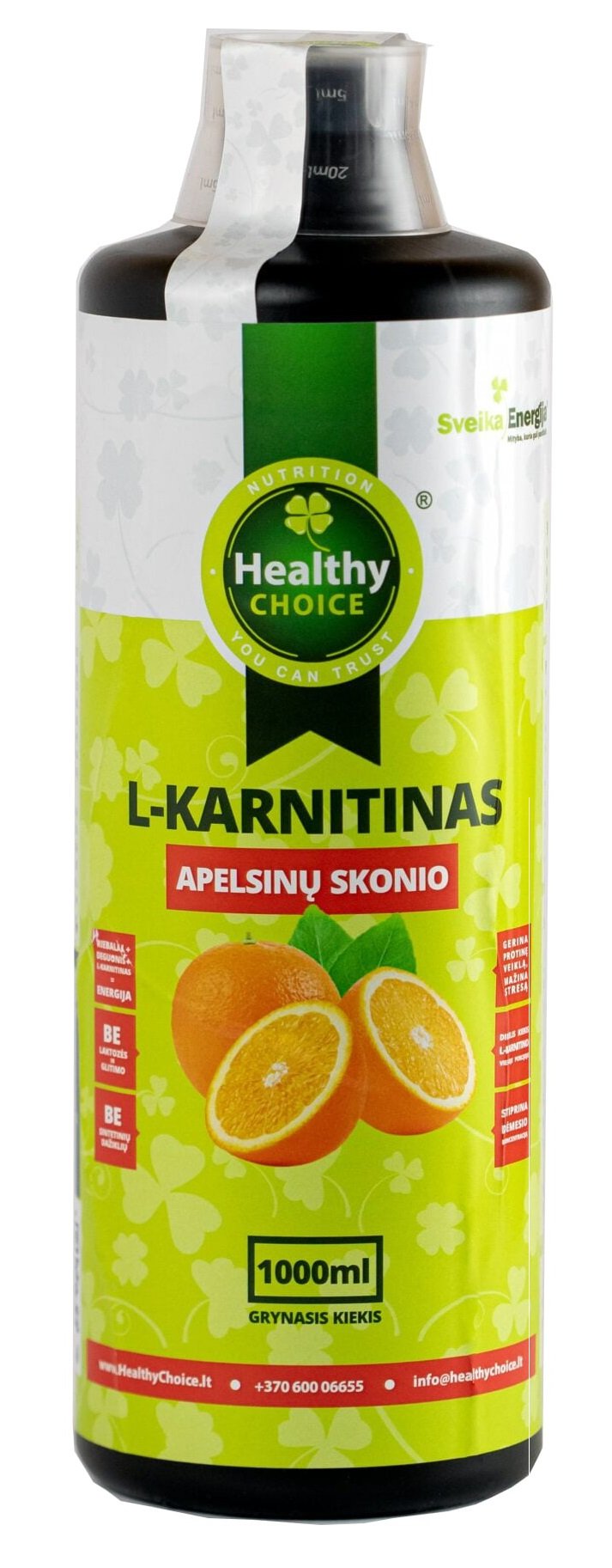 Healthy Choice L-Carnitine orange flavour, 1000ml MuscleShop.lt Healthy Choice L-Carnitine orange flavour, 1000ml MuscleShop.lt