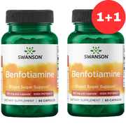 1+1 Swanson High Potency Benfotiamine, 160mg – 60 caps