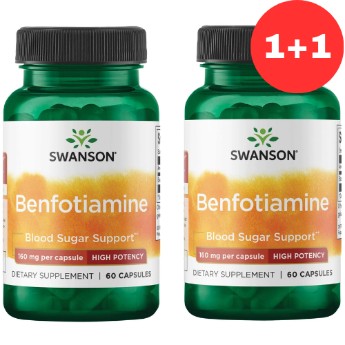1+1 Swanson High Potency Benfotiamine, 160mg – 60 caps