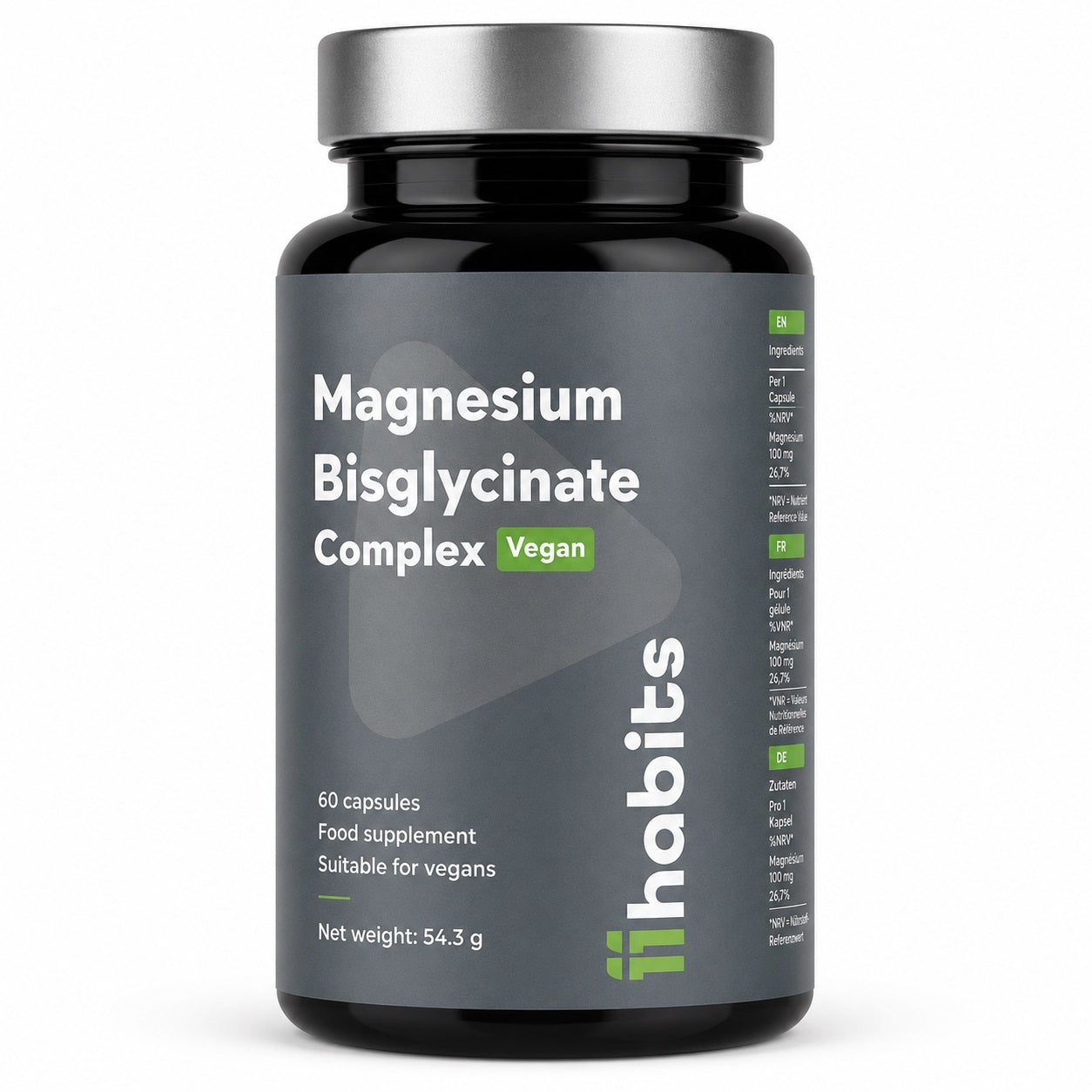 11 Habits Magnesium Bisglycinate Vegan Complex, 60 kapslit