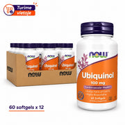 12x Now Foods Ubiquinol 100 mg 60 softgels