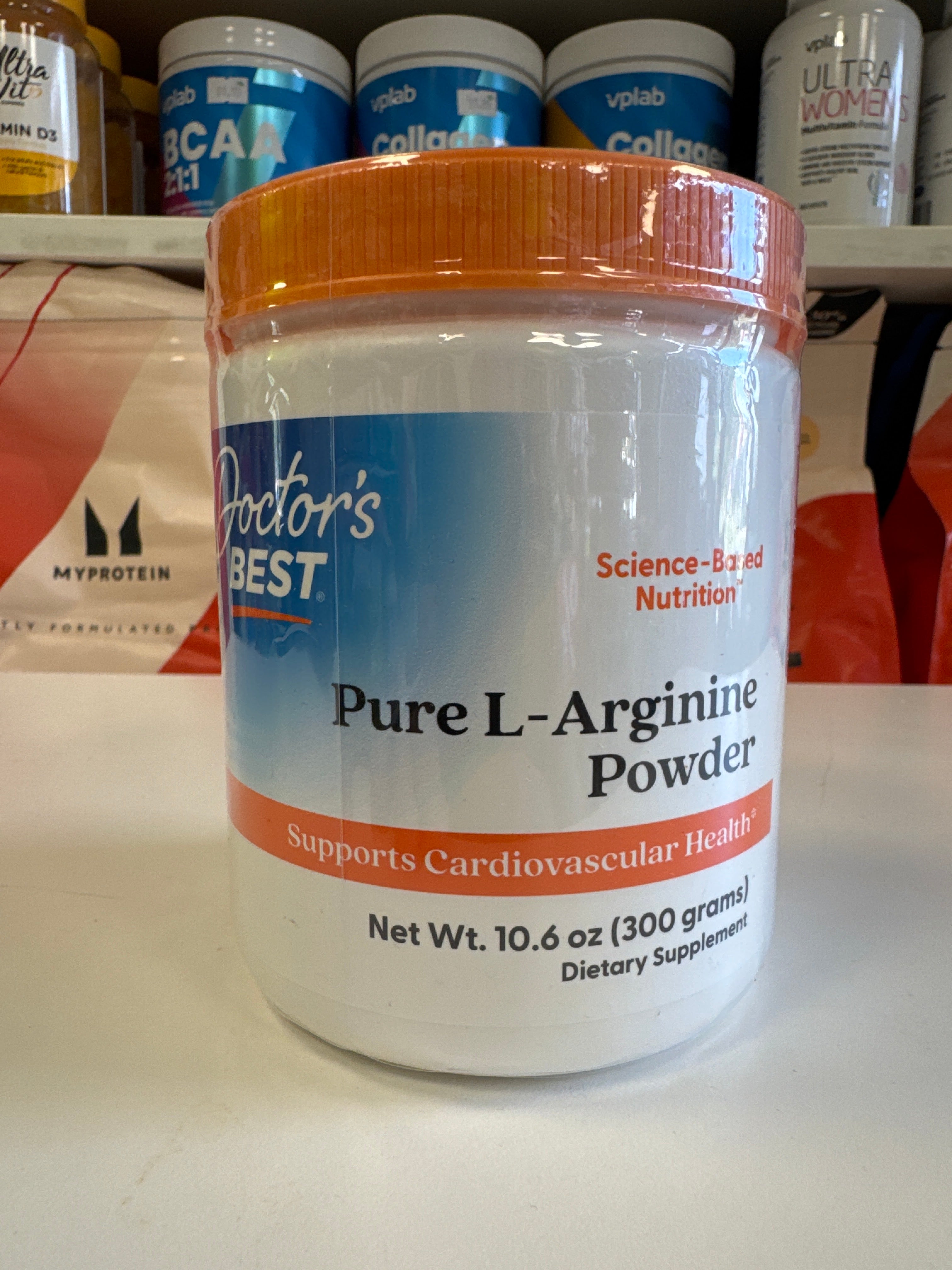Doctor's Best Pure L-Arginine Powder, 10.6 oz (300 g)