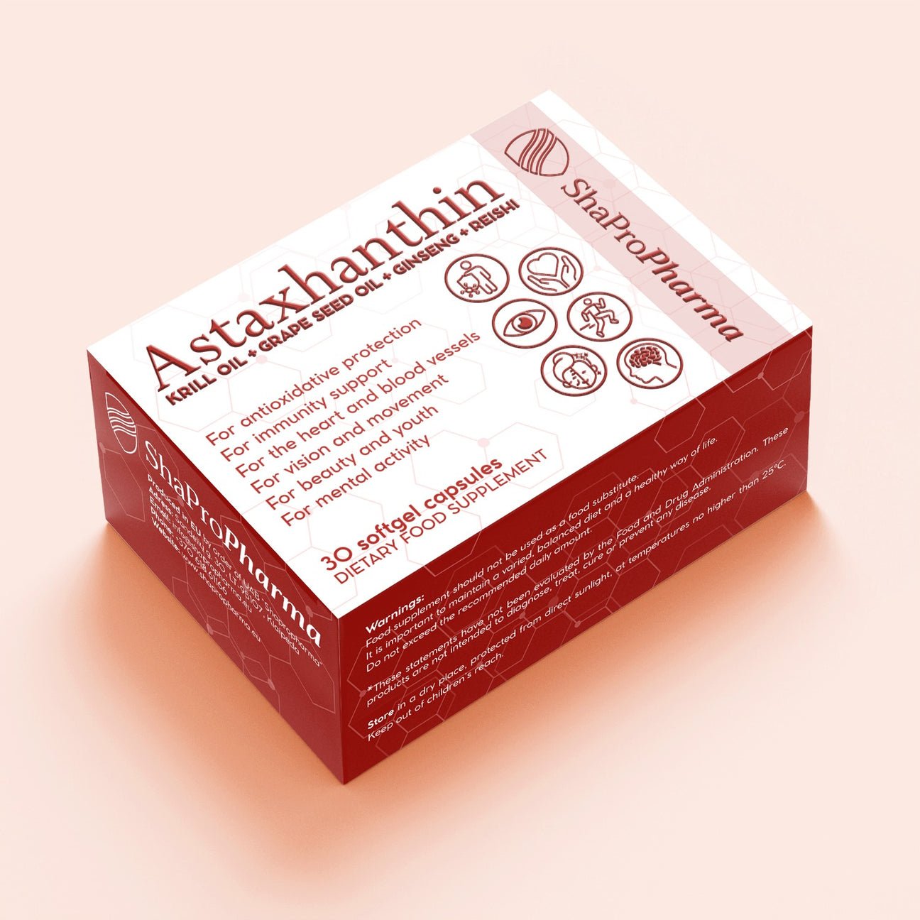 Shapropharma ASTAXANTHIN 30 softgels vaizdas