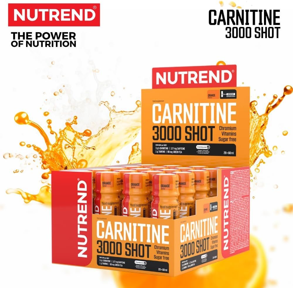 Nutrend Carnitine 3000 Shot - 20 x 60 ml. skoniai