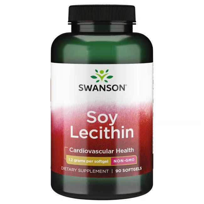 Swanson Soy Lecithin 1200mg 90 softgels kaina akcija