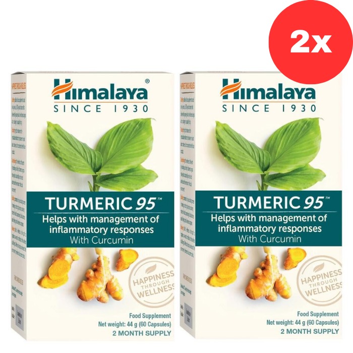 2x Himalaya Turmeric 95 with Curcumin 60 caps