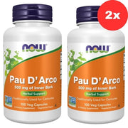 2x NOW Foods Pau D’Arco 500mg 100caps