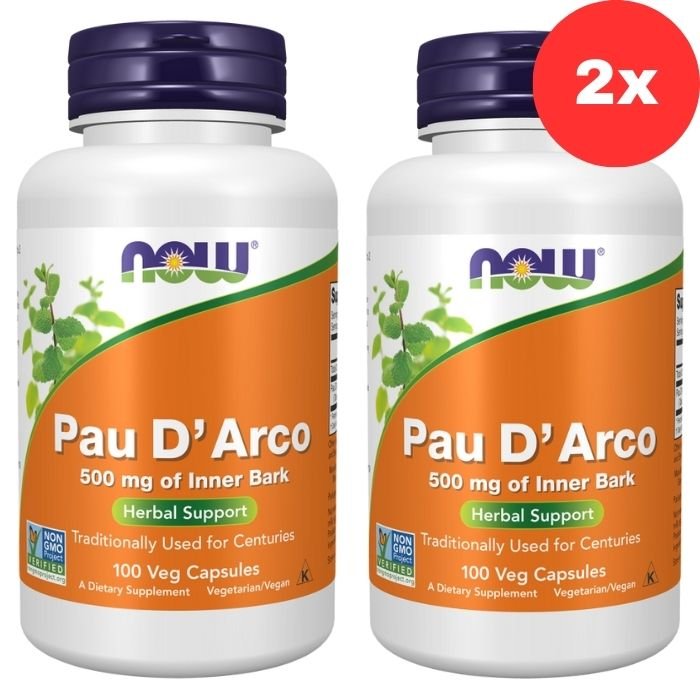 2x NOW Foods Pau D’Arco 500mg 100caps