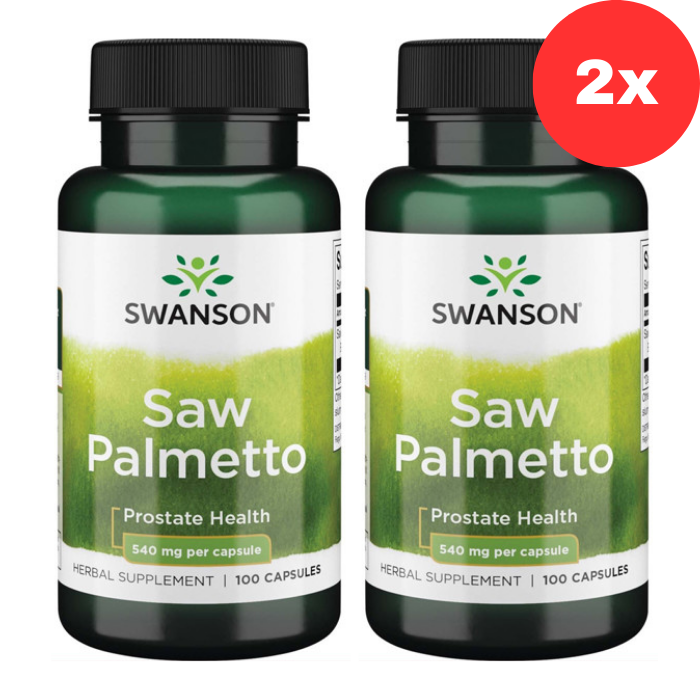 2x SWANSON, 540mg, Saw Palmetto (Gulsčioji Serenoja)