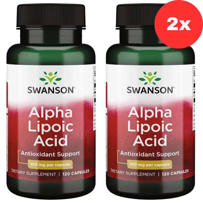 2x Swanson Alpha Lipoic Acid ALA 100 mg 120 caps