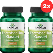 2x Swanson Lactobacillus Gasseri 3 Billion CFU 60 Capsules