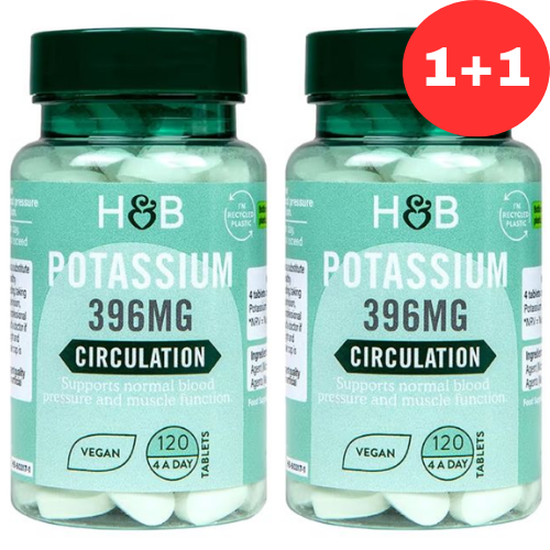 2xHolland & Barrett Potassium, 396mg - 120 vegan tabs