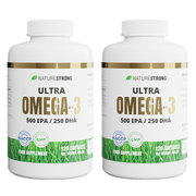2xNaturestrong Ultra Omega 3 120 softgels kaina akcija