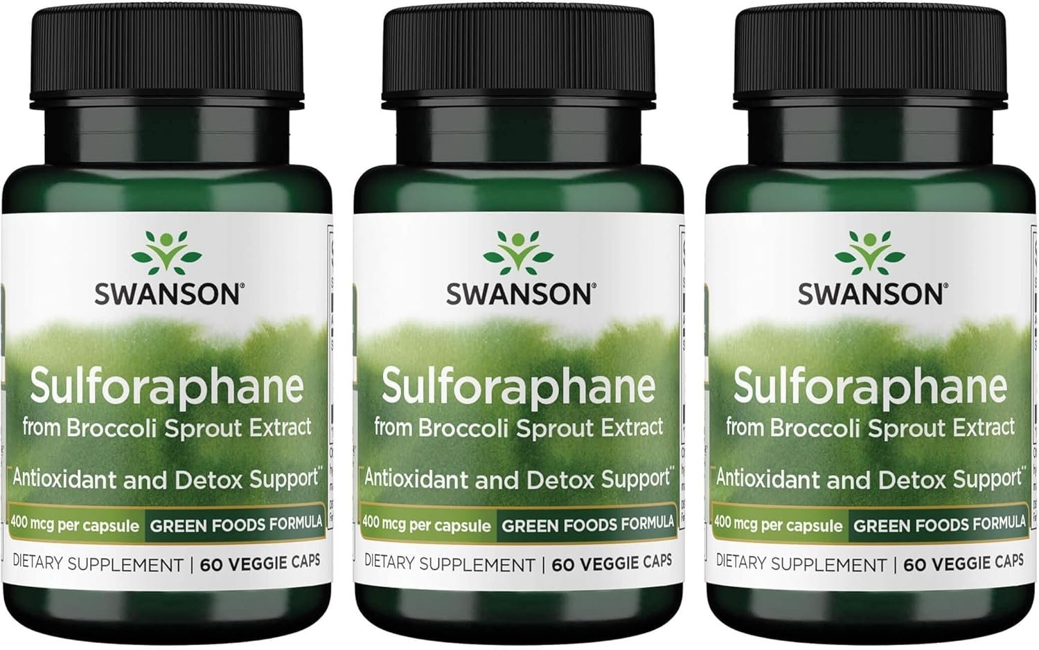 3 xSwanson Sulforaphane 400mcg 60 vcaps akcija kaina