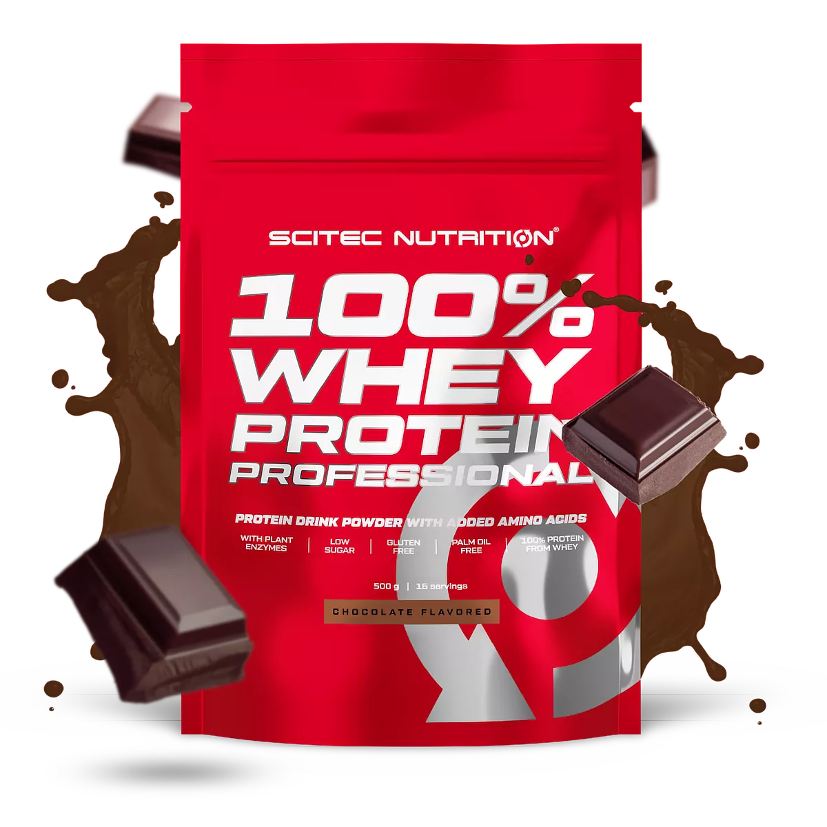 Scitec Nutrition Whey Protein 100% Professional 500g flavors sokoladas