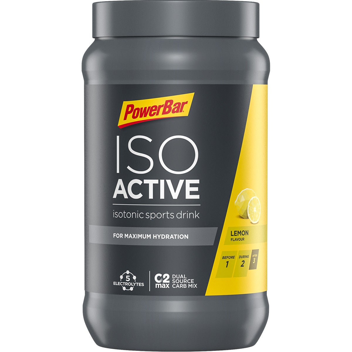PowerBar ISOACTIVE 600g lemon kaina