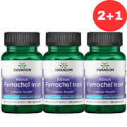 3x Swanson Albion Chelated Ferrochel Iron 180 caps