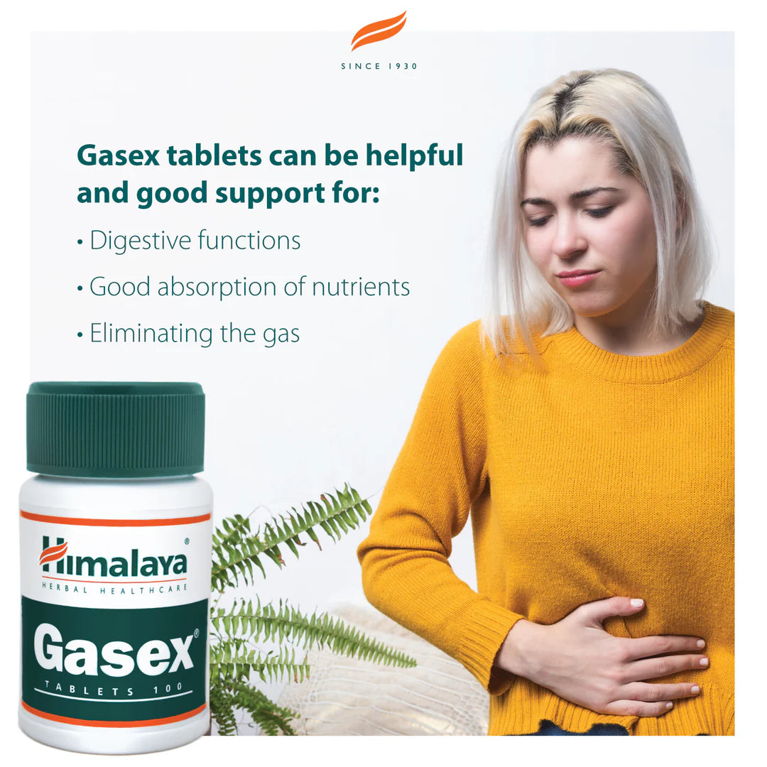Himalaya™ Gasex 100 tablečių privalumai