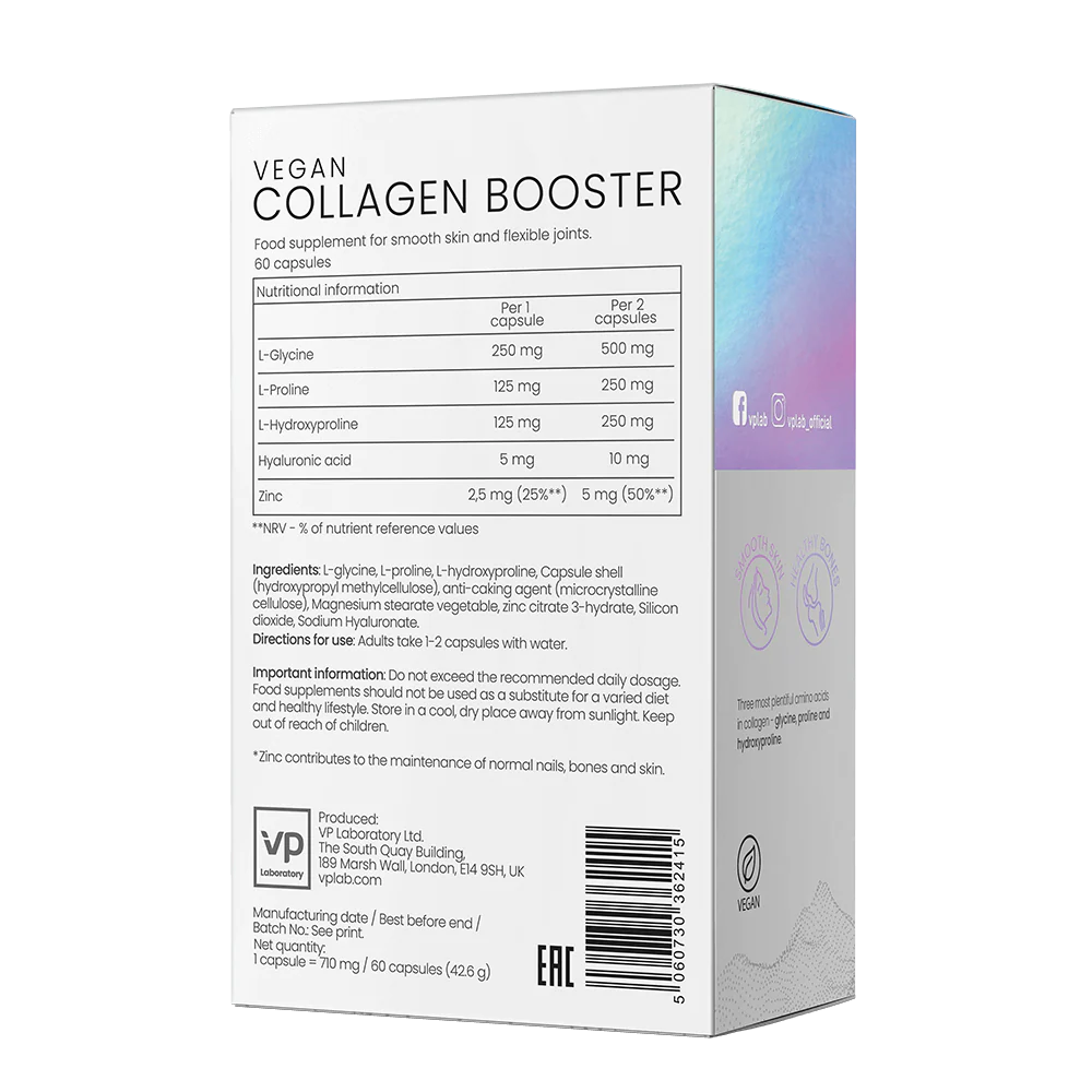 VP Laboratory Vegan Collagen Booster – 60 Capsules sudetis