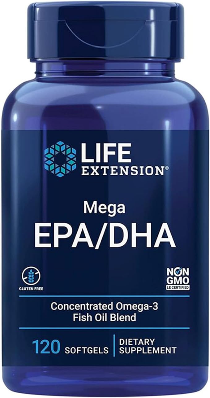 Life Extension Mega EPA/DHA 120 kapsulių