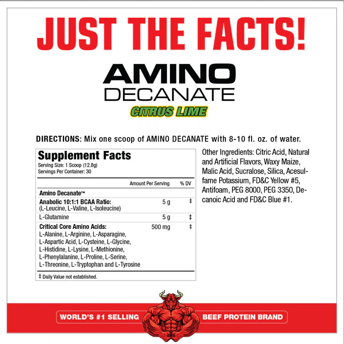 MuscleMeds Amino Decanate akcija pigu - sudetis citrus lime