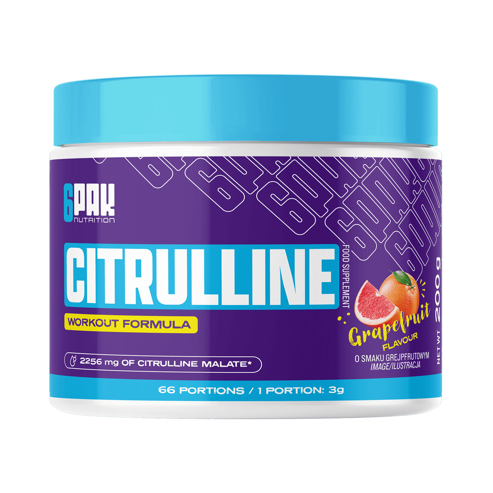 6PAK CITRULLINE 200g JAR grapefruit kaina