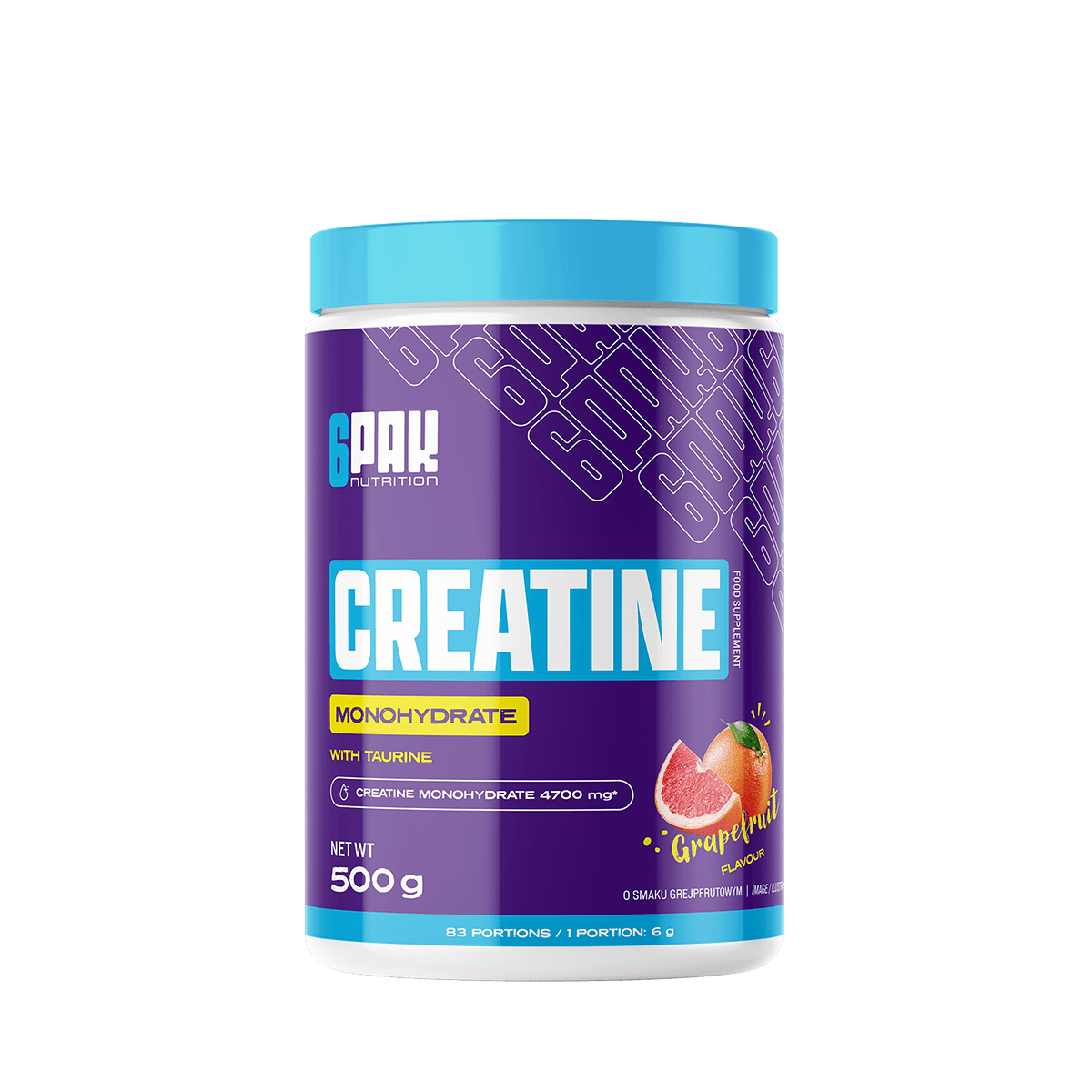6PAK CREATINE MONOHYDRATE 500g JAR kaina