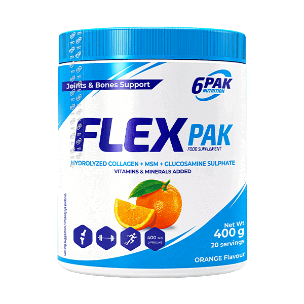 6pak Flex Pak - 400g - Orange kaina