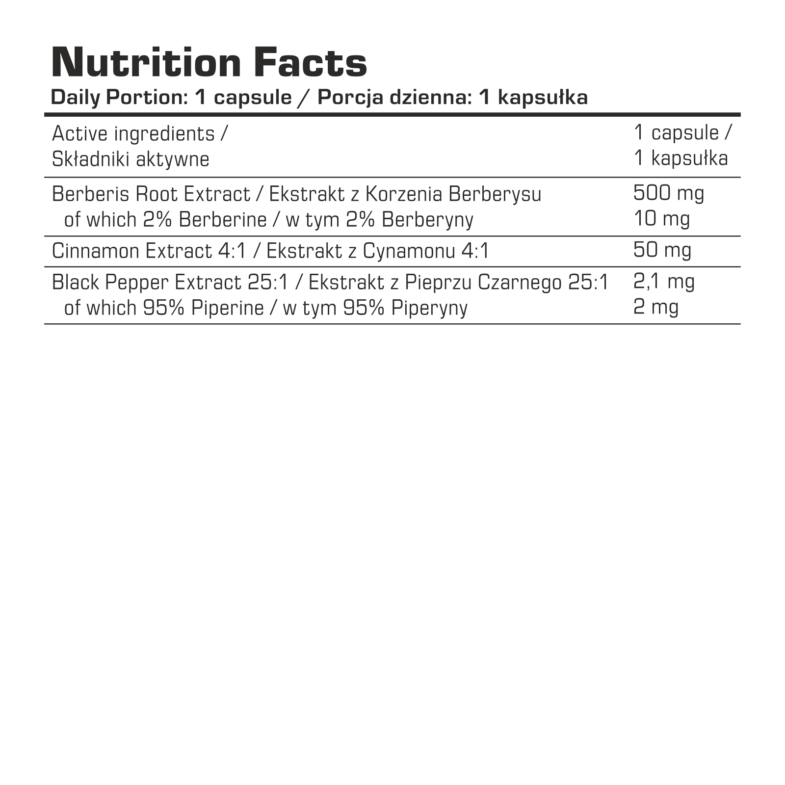 7 Nutrition Berberine Stack 90 caps sudeties lentele