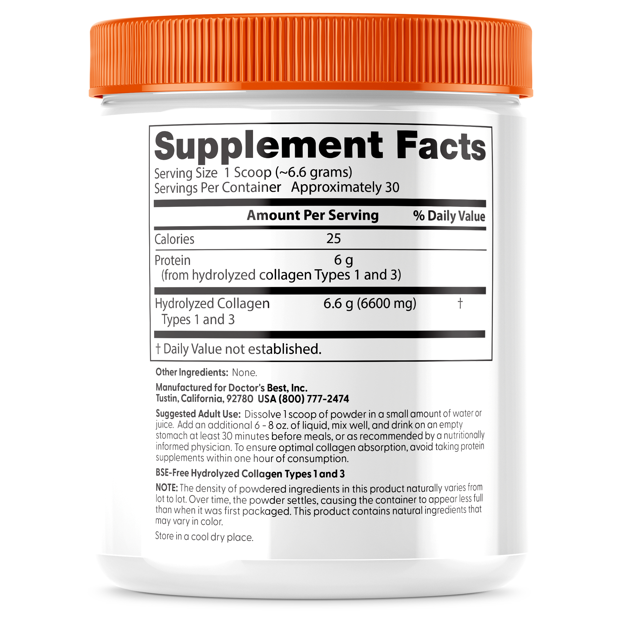 Doctor's Best Pure Collagen Types 1 and 3, Powder - 200 grams