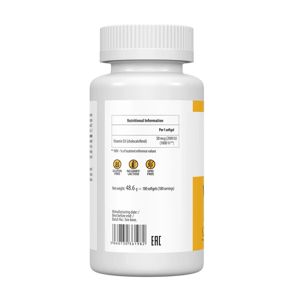 UltraVit Vitamin D3 2000 IU etikete