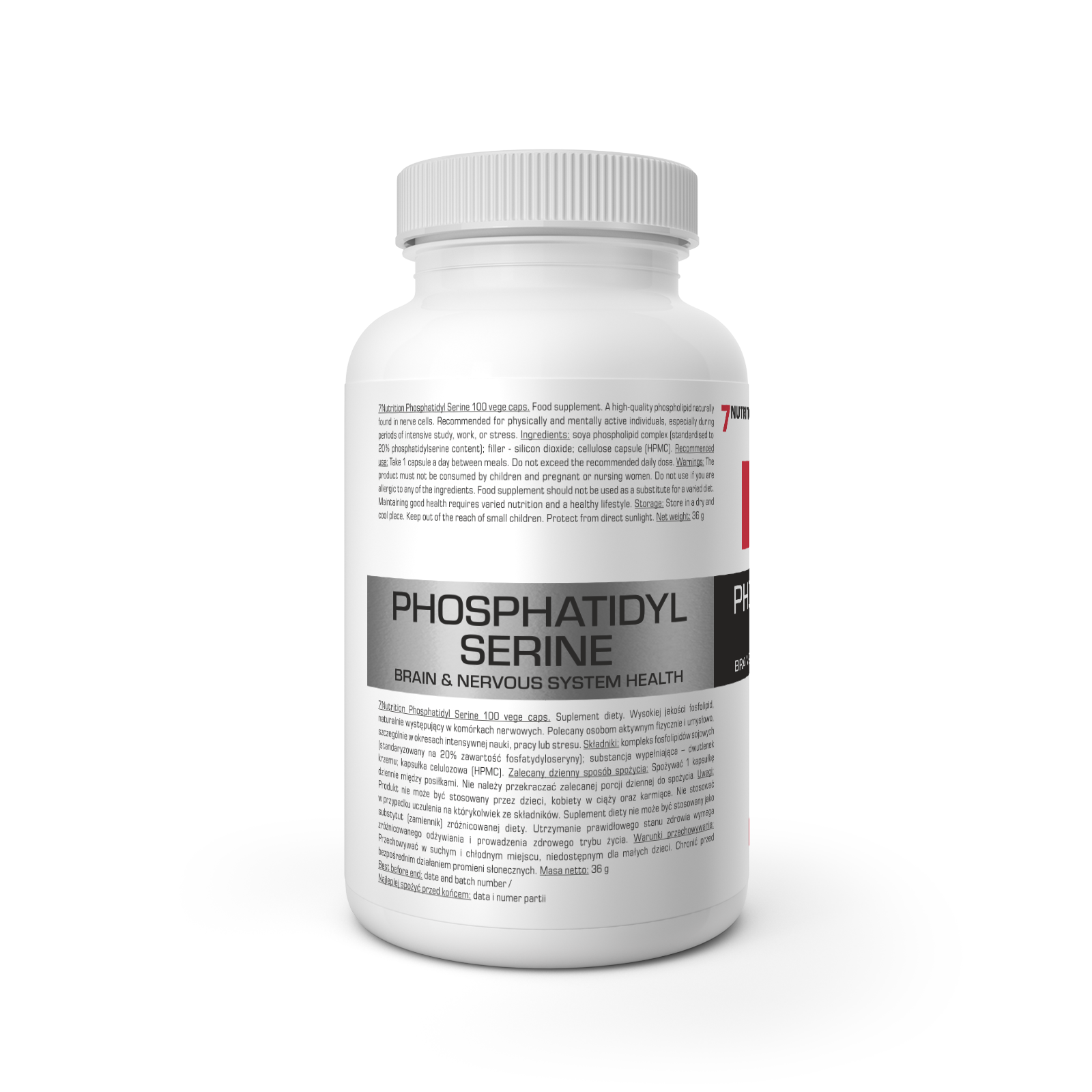 7Nutrition Phosphatidylserine 250mg 100vcaps | FOSFATIDILO SERINAS