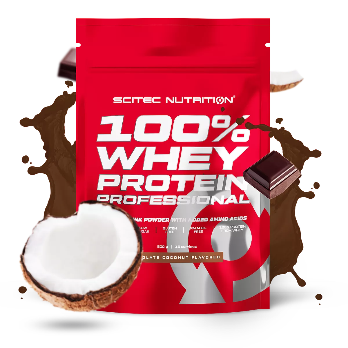 Scitec Nutrition Whey Protein 100% Professional 500g flavors braske kokosas