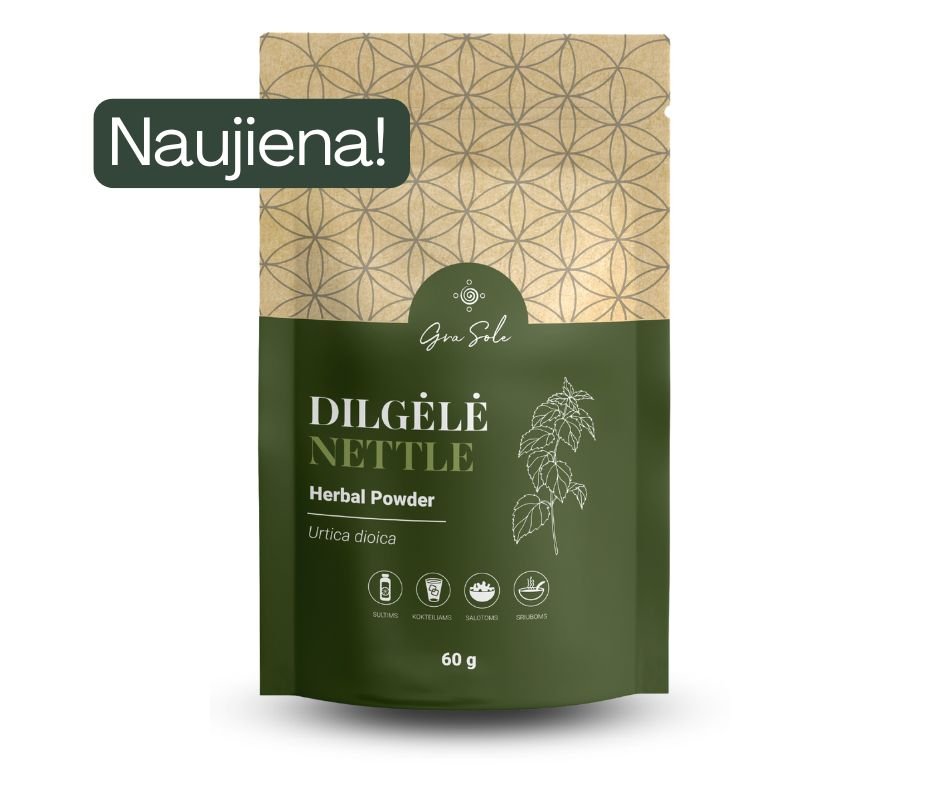 GraSole DILGĖLĖ (LAPŲ MILTELIAI) 60g kaina