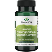 Swanson Full Spectrum Turmeric, Ashwagandha &amp; Ginseng Complex 60 capsules