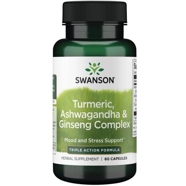 Swanson Turmeric, Ashwagandha & Ginseng Complex 60 capsules