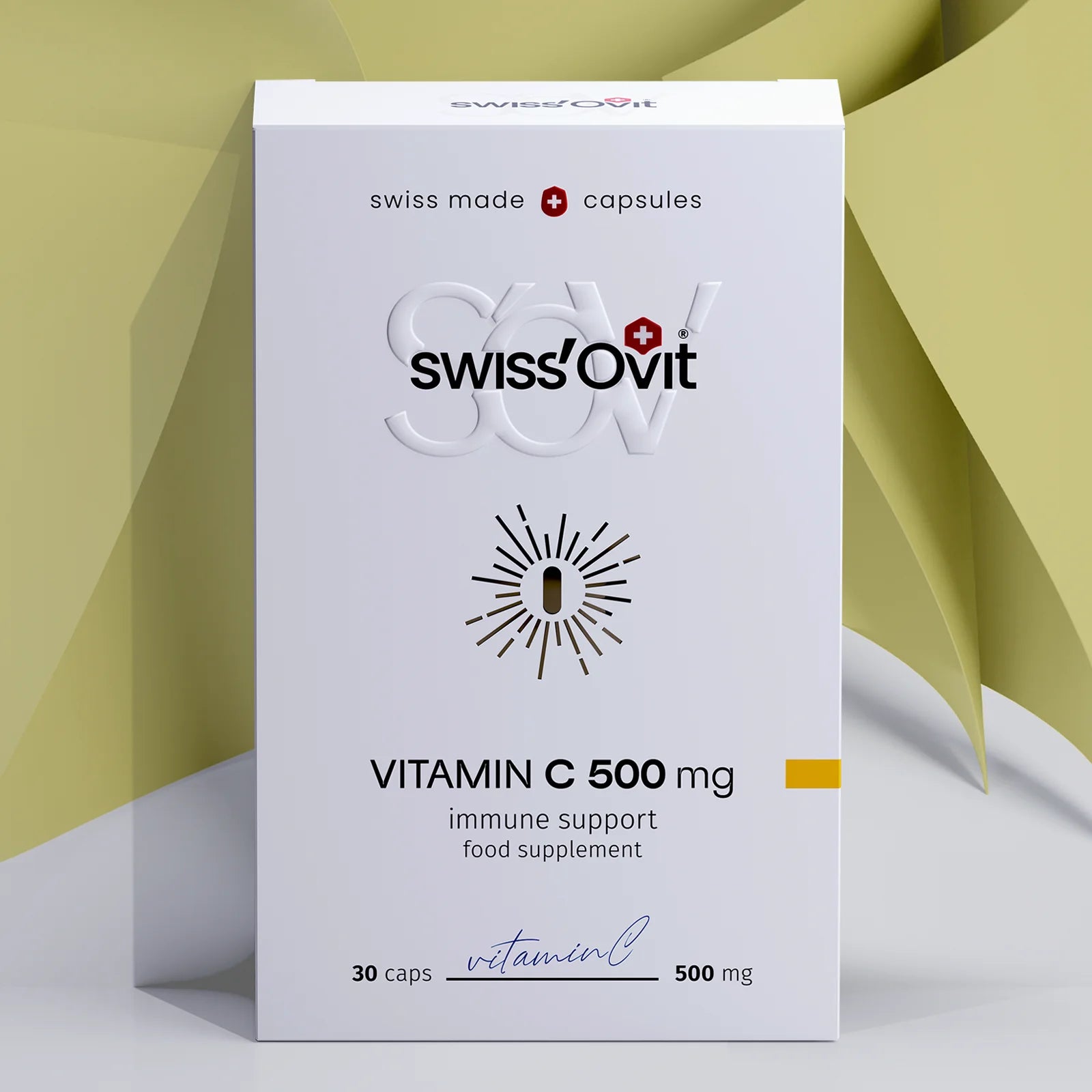 Swiss'Ovit® Vitaminas C 500mg 30 kapsulių kaina