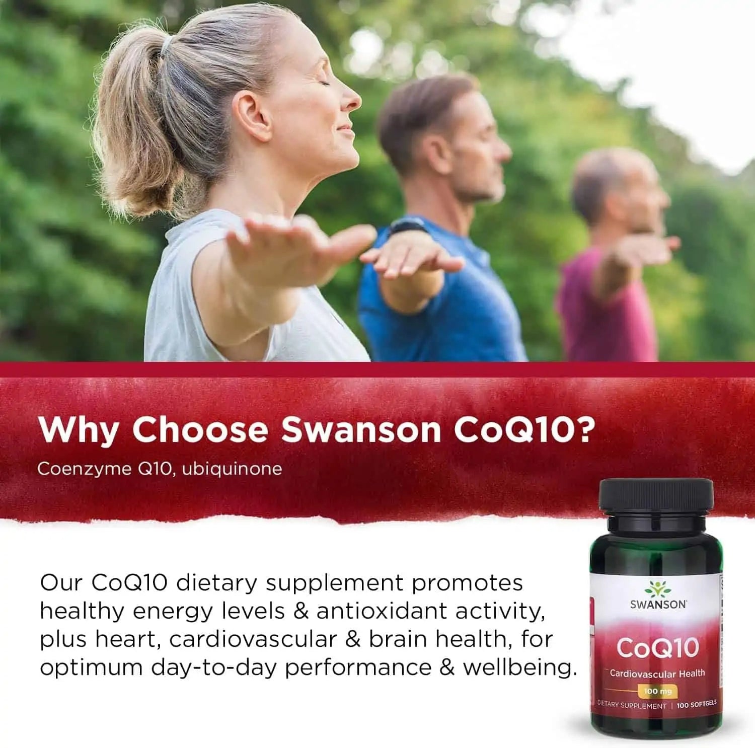 Swanson CoQ10 100mg 100 softgels baneris