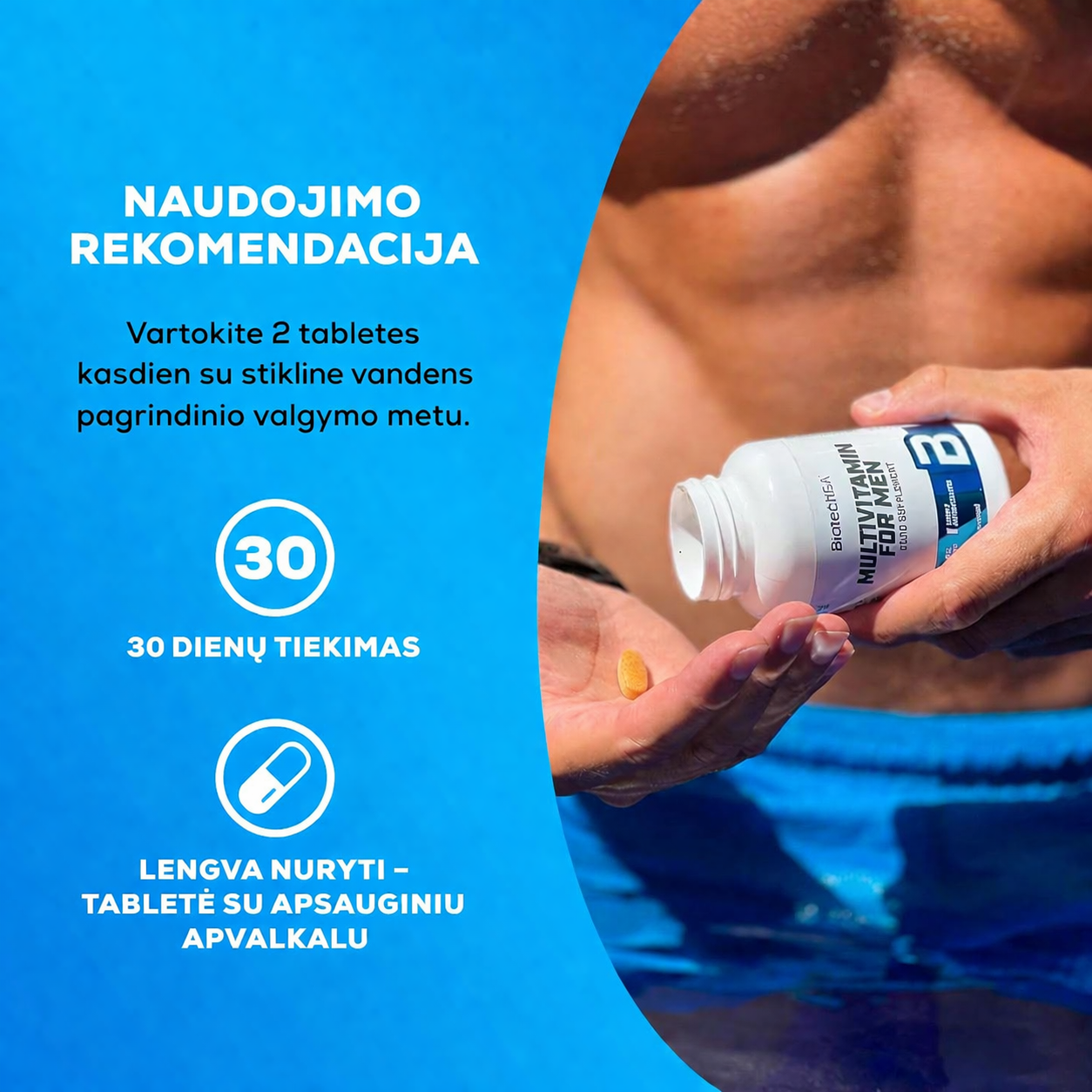 BioTech Multivitamin For Men 60 tab. | Multivitaminai vyrams
