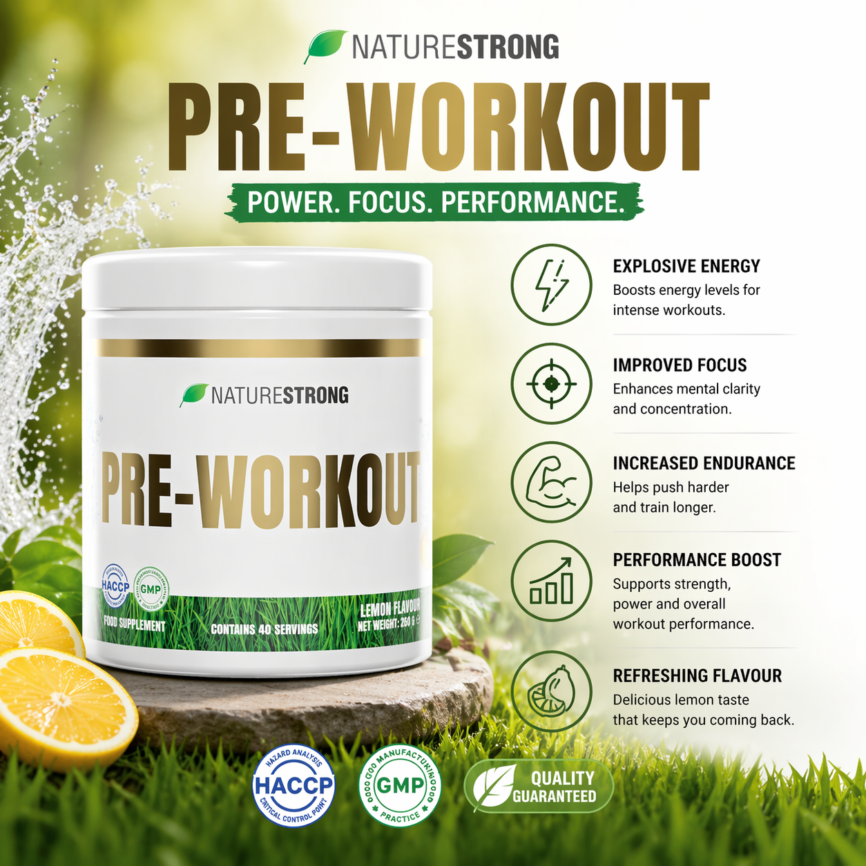 Naturestrong PIRMS TRENIŅA Citrons 260g