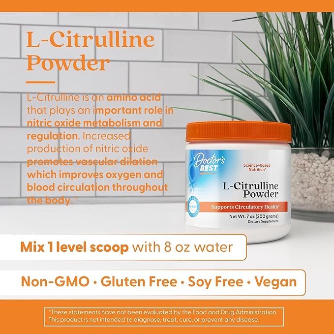 Doctor's Best L-Citrulline Powder - 200 grams
