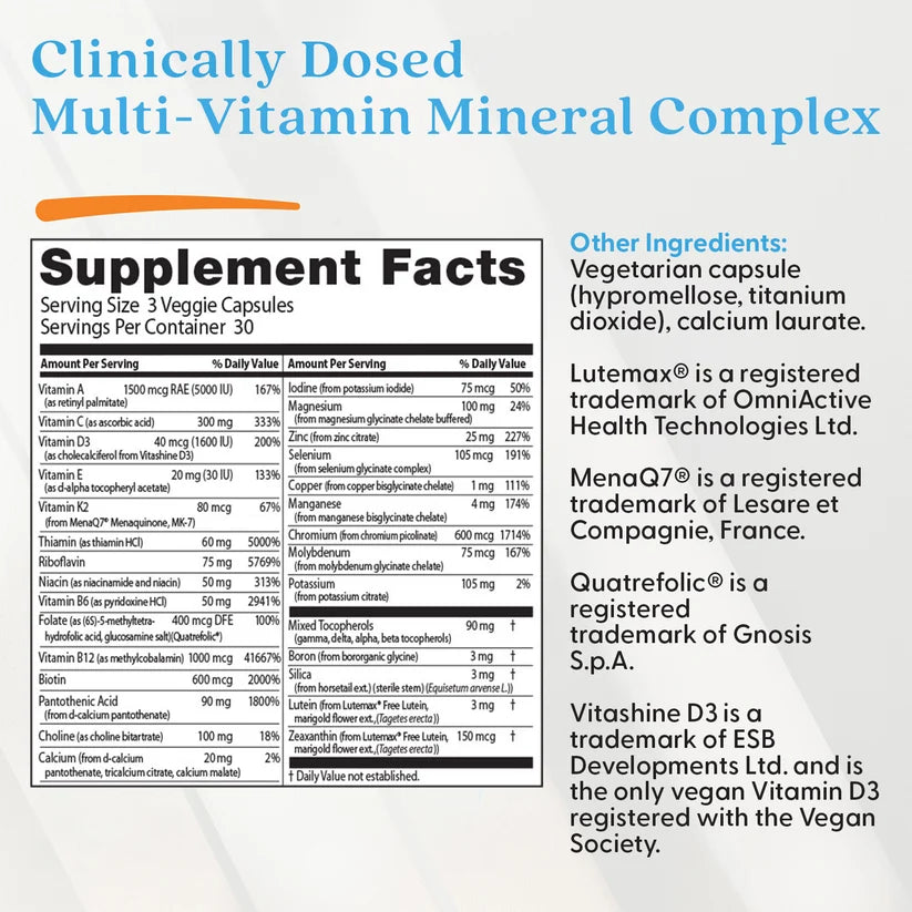 Doctor's Best Multi-Vitamin Mineral Complex 90 capsules