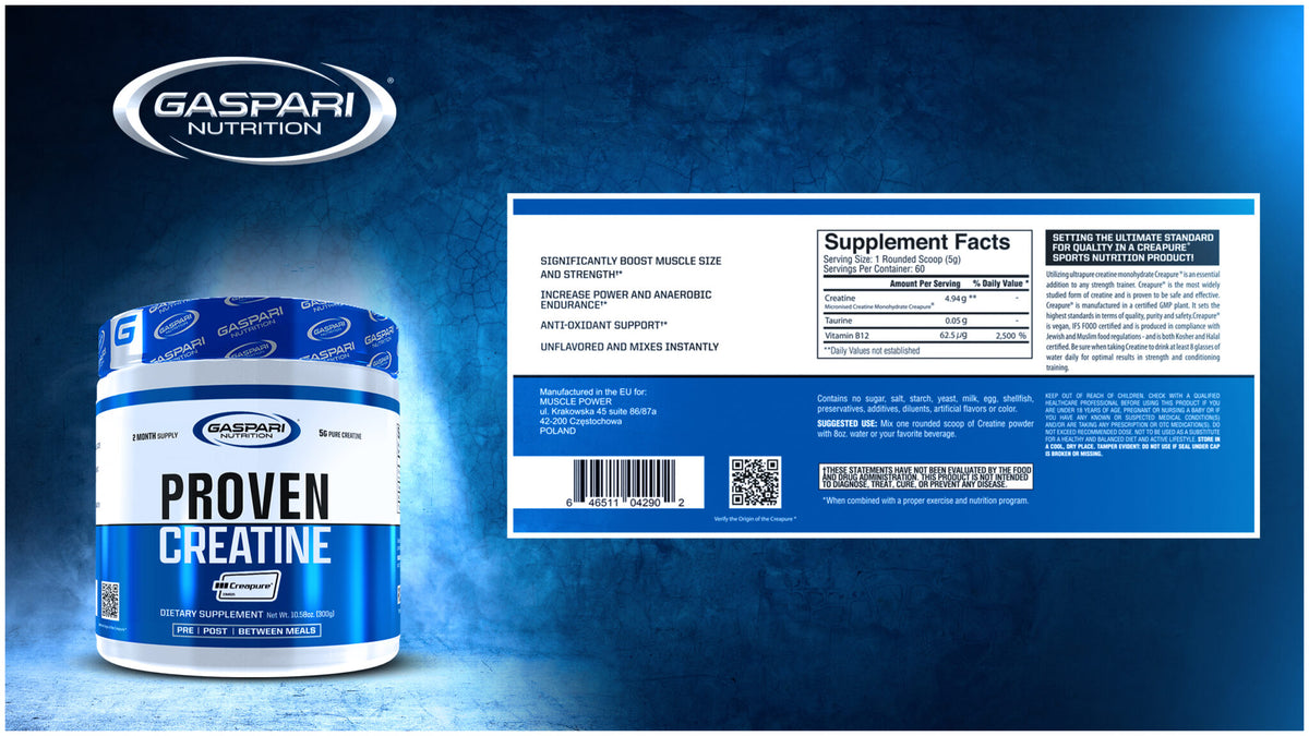 Gaspari Nutrition Proven Creatine Creapure® micronized, 300 g