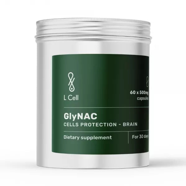 L CELL GlyNAC 500 mg, 60 kapsulių