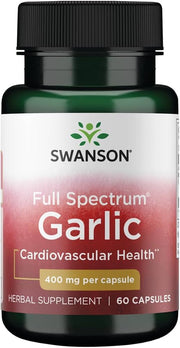 Swanson Czosnek Full Spectrum 400 mg, 60 kapsułek