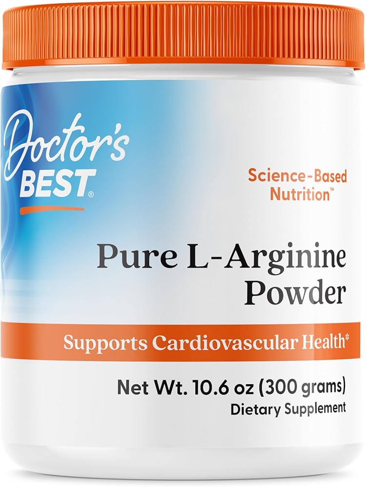 Doctor's Best Pure L-Arginine Powder, 10.6 oz (300 g)