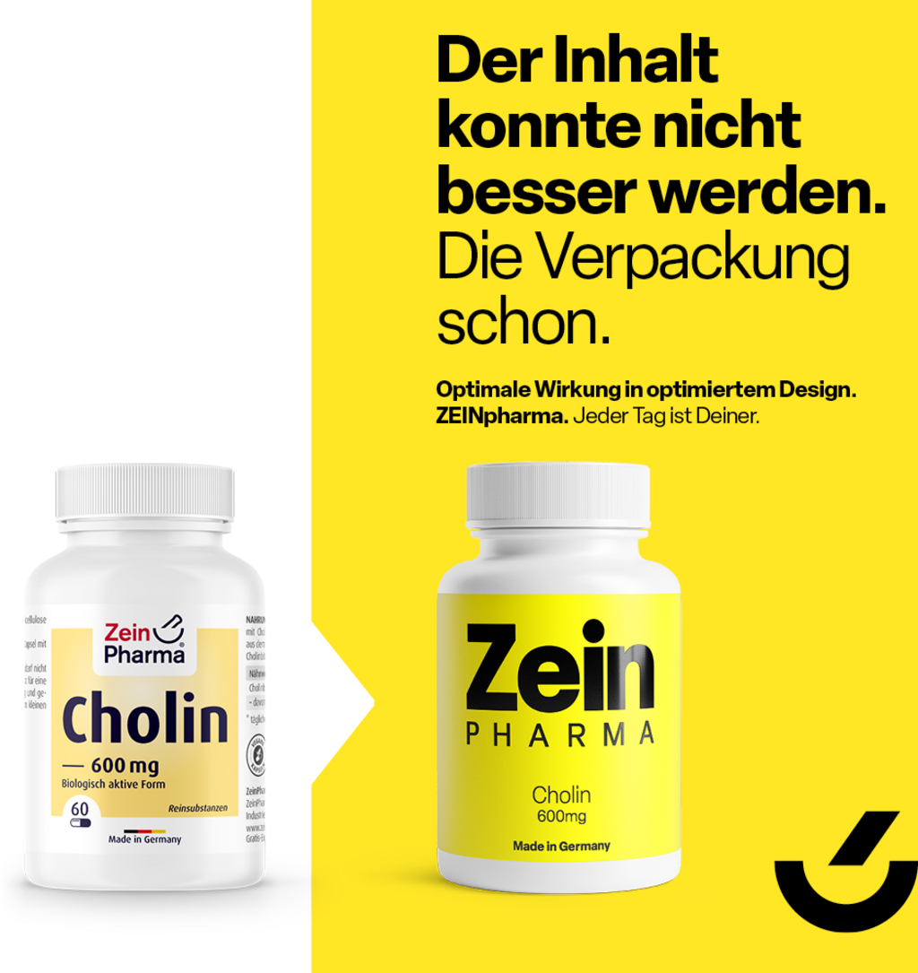 Zein Pharma Choline (Choline bitartrate), 600mg - 60 caps