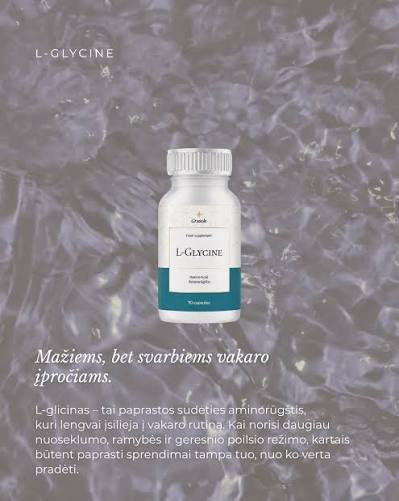 Grasole L-GLYCINE – Maisto papildas, 90 kaps.