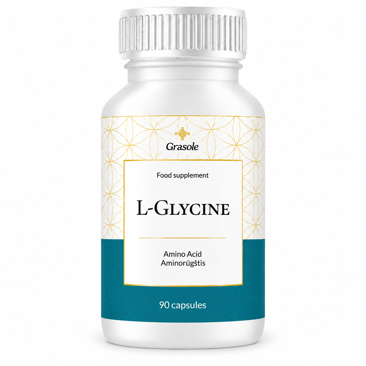 Grasole L-GLYCINE – Maisto papildas, 90 kaps.