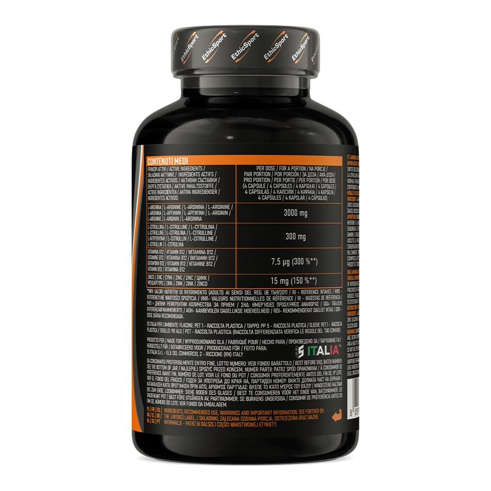 EthicSport Arginina Active Power, 120 kapsulių